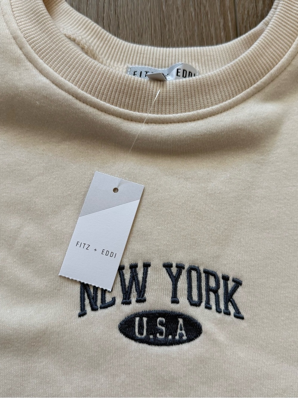 Buckle Fitz & eddi NEW YORK U.S.A. Crewneck Sweatshirt - Cream One size - Picture 4 of 4
